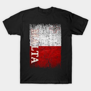 Malta Flag Gift Women Men Children Malta Retro Vintage T-Shirt